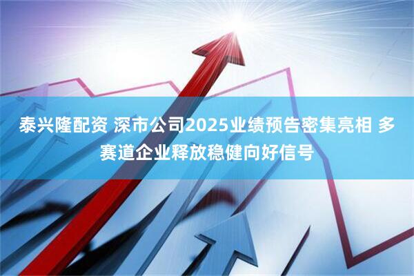 泰兴隆配资 深市公司2025业绩预告密集亮相 多赛道企业释放稳健向好信号