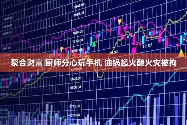 聚合财富 厨师分心玩手机 油锅起火酿火灾被拘